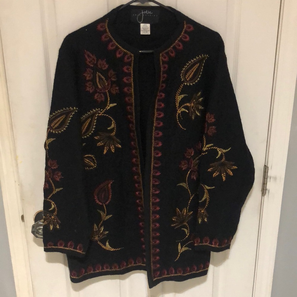 Jolie Eric gaskins 100%wool embroidered jacket
